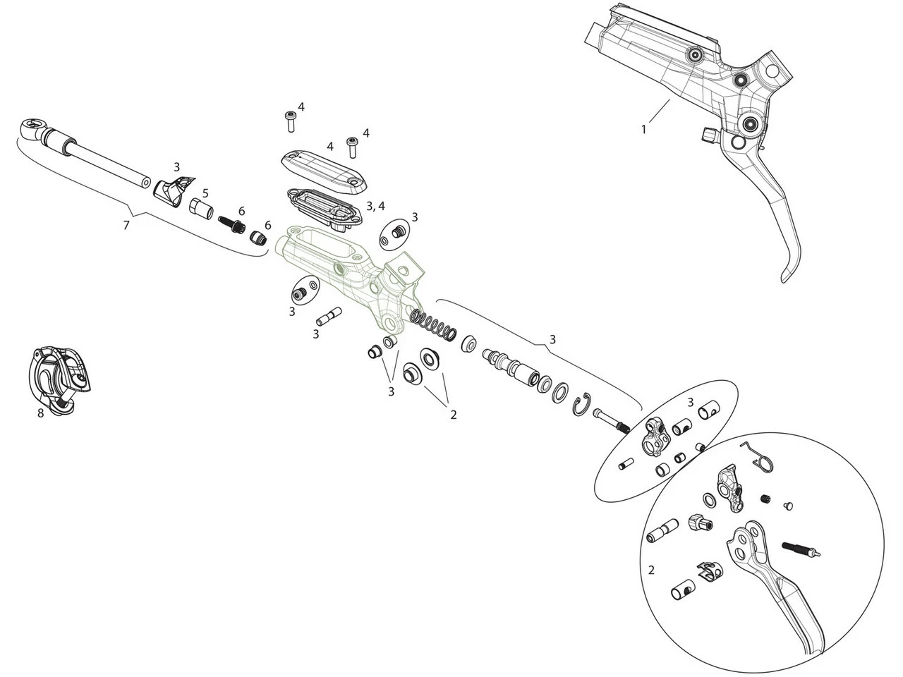 SRAM Ersatzteile Guide RS (B1) Bremshebel (2017-2018) 3 SRAM Ersatzteile Guide RS (B1) Bremshebel (2017-2018)