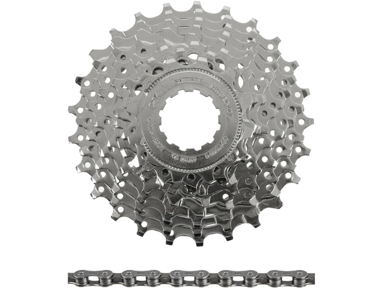 Shimano Tiagra/Sora Kassette CS-HG50 + Kette CN-HG53 9-fach Verschleißset 3 Shimano Tiagra/Sora Kassette CS-HG50 + Kette CN-HG53 9-fach Verschleißset