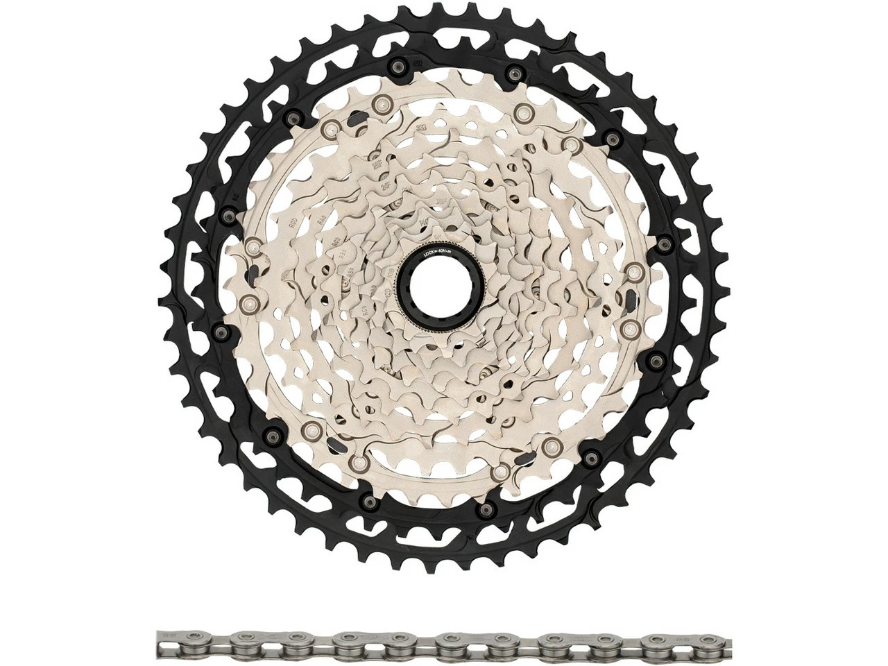 Shimano XT Kassette CS-M8100-12 + Kette CN-M8100 12-fach Verschleißset 3 Shimano XT Kassette CS-M8100-12 + Kette CN-M8100 12-fach Verschleißset