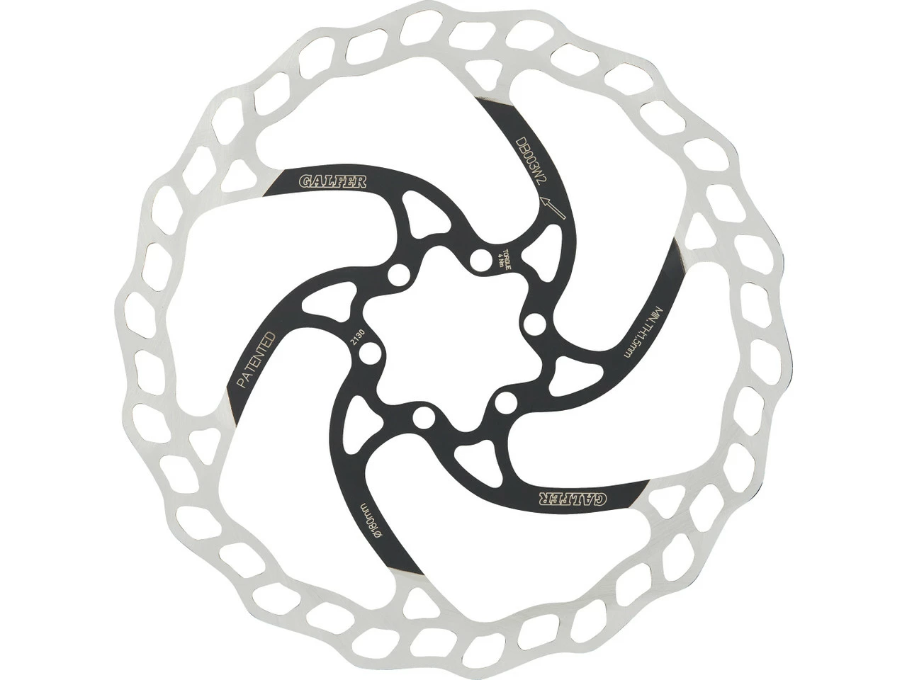 GALFER Fixed Disc Wave 2 Mm MTB 6-Loch Bremsscheibe 3 GALFER Fixed Disc Wave 2 Mm MTB 6-Loch Bremsscheibe