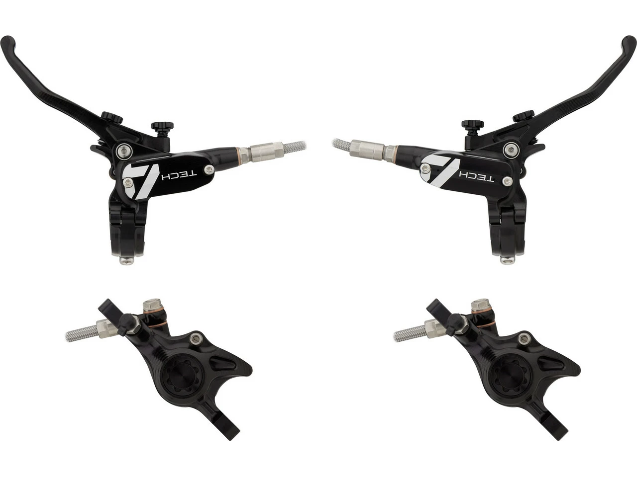 HOPE Tech 4 X2 V+h Set Scheibenbremse Mit Stahlflexleitung 3 HOPE Tech 4 X2 V+h Set Scheibenbremse Mit Stahlflexleitung