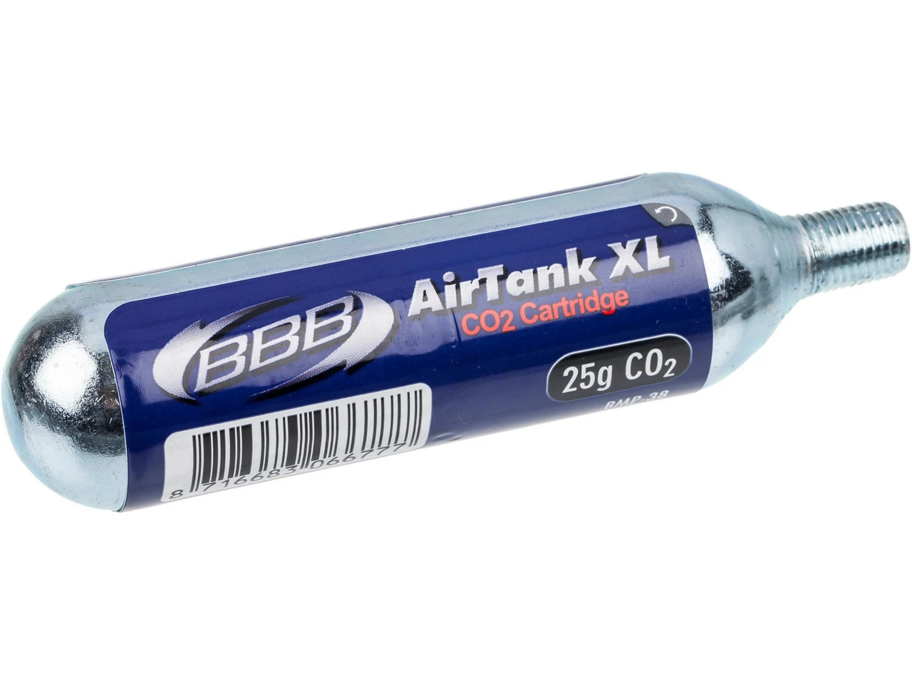 BBB AirTank XL BMP-38 CO2 Ersatzkartusche Mit Gewinde - 1 Stück 3 BBB AirTank XL BMP-38 CO2 Ersatzkartusche Mit Gewinde - 1 Stück