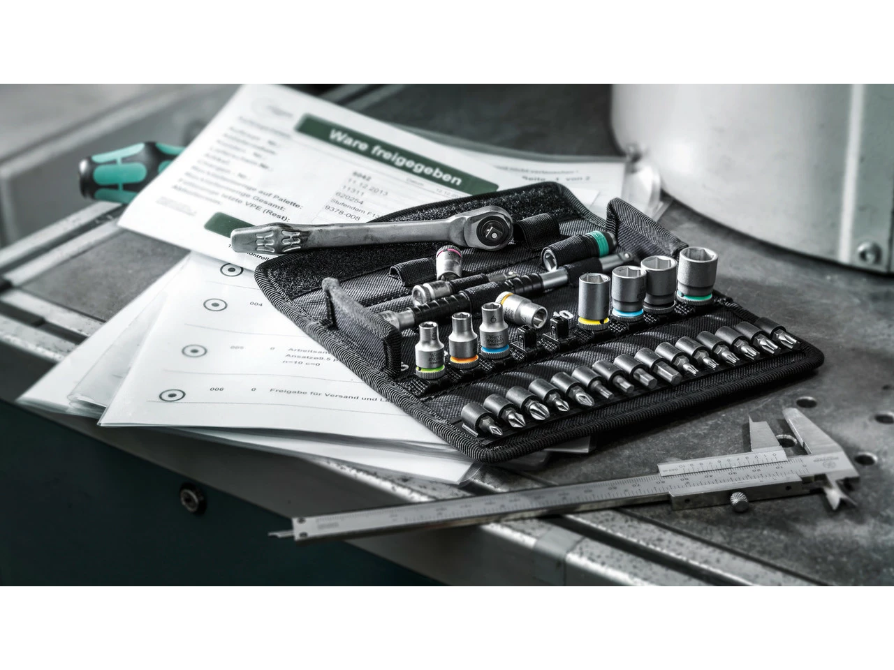 Wera Zyklop Switch Metal Ratsche 1/4" Mit Steckschlüssel-/Bit-Satz 5 Wera Zyklop Switch Metal Ratsche 1/4" Mit Steckschlüssel-/Bit-Satz – Bild 3