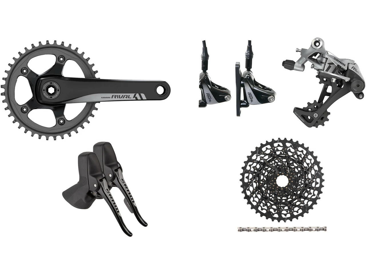 SRAM Rival 1 FM Gruppe 1x11 42 BB30 Hydr. Scheibenbremse 3 SRAM Rival 1 FM Gruppe 1x11 42 BB30 Hydr. Scheibenbremse