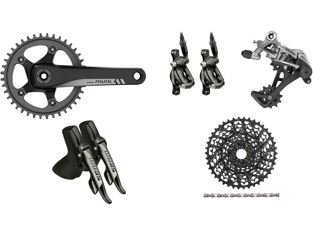 SRAM Rival 1 PM Gruppe 1x11 42 BB30 Hydr. Scheibenbremse 3 SRAM Rival 1 PM Gruppe 1x11 42 BB30 Hydr. Scheibenbremse