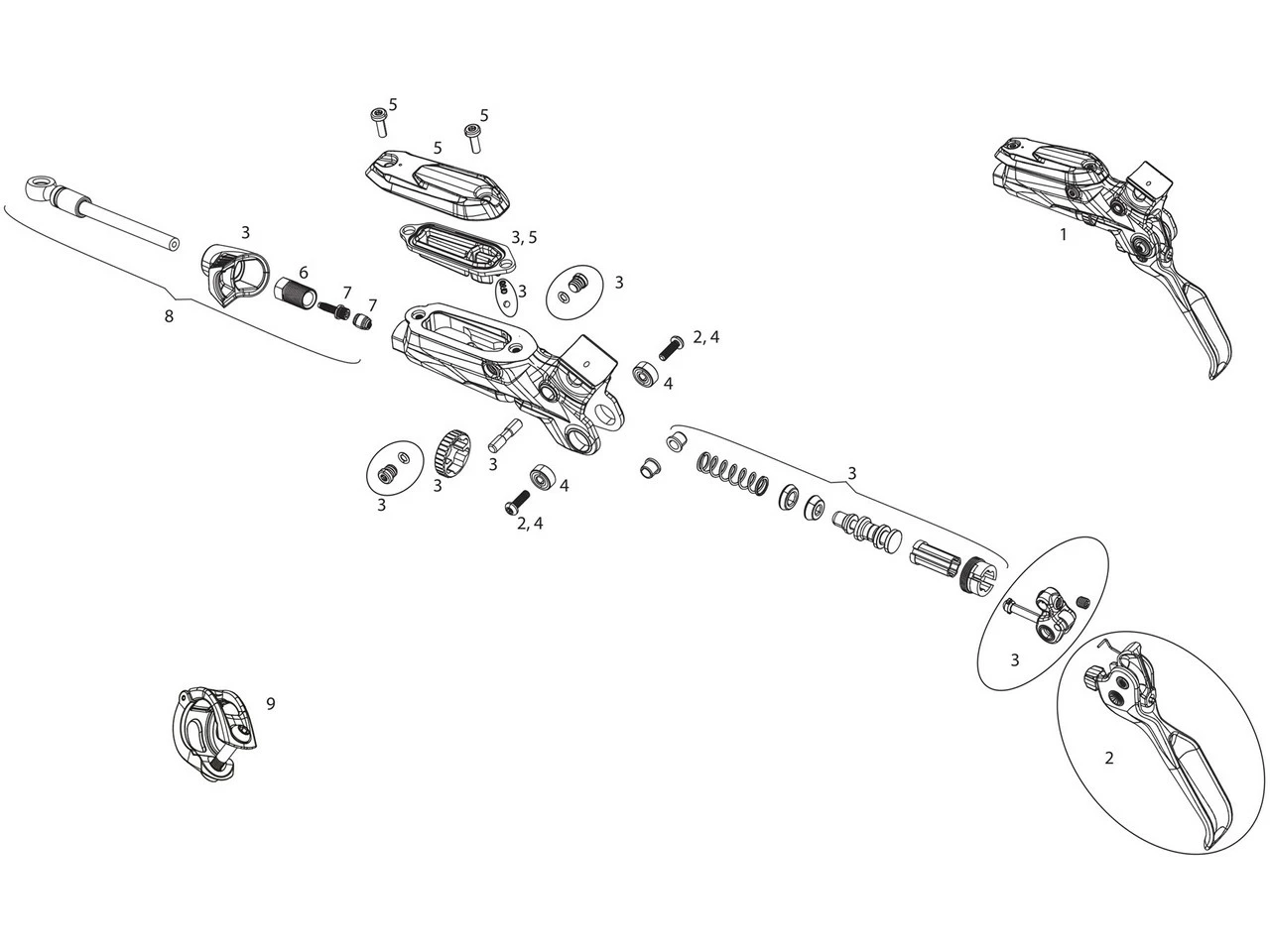SRAM Ersatzteile Code RSC (A1) Bremshebel (2018) 3 SRAM Ersatzteile Code RSC (A1) Bremshebel (2018)