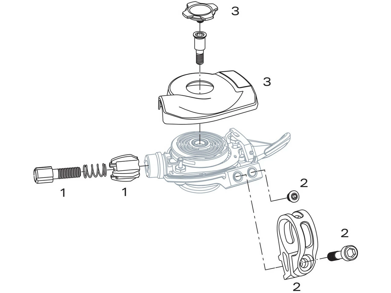 SRAM Ersatzteile X0 3x9 Schalthebel (2006-2012) 3 SRAM Ersatzteile X0 3x9 Schalthebel (2006-2012)