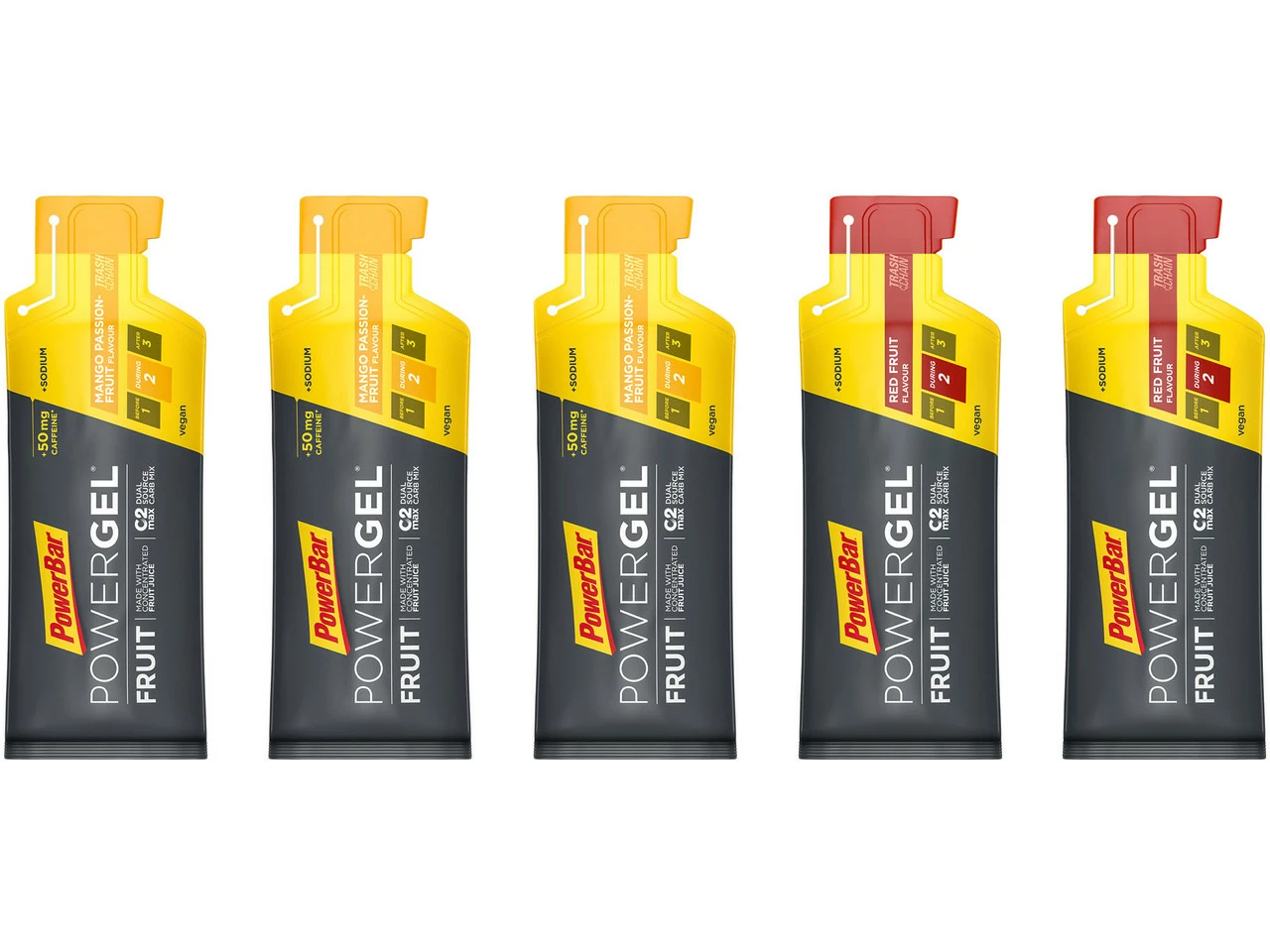 Powerbar PowerGel Fruit - 5 Stück 5 Powerbar PowerGel Fruit - 5 Stück – Bild 3