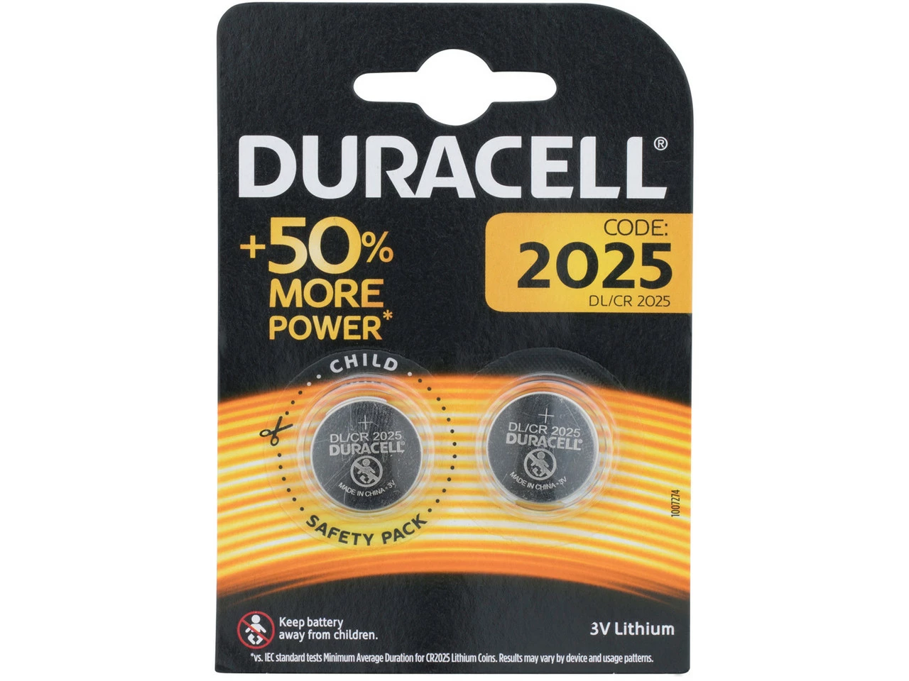Duracell Lithiumbatterie CR2025 - 2 Stück 3 Duracell Lithiumbatterie CR2025 - 2 Stück