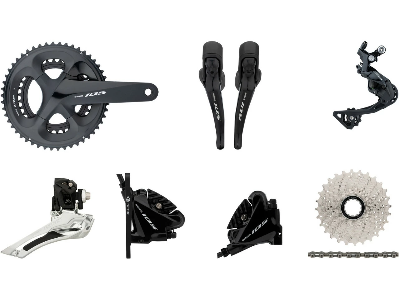 Shimano 105 R7000 Gruppe 2x11 36-52 Mit Scheibenbremse 3 Shimano 105 R7000 Gruppe 2x11 36-52 Mit Scheibenbremse