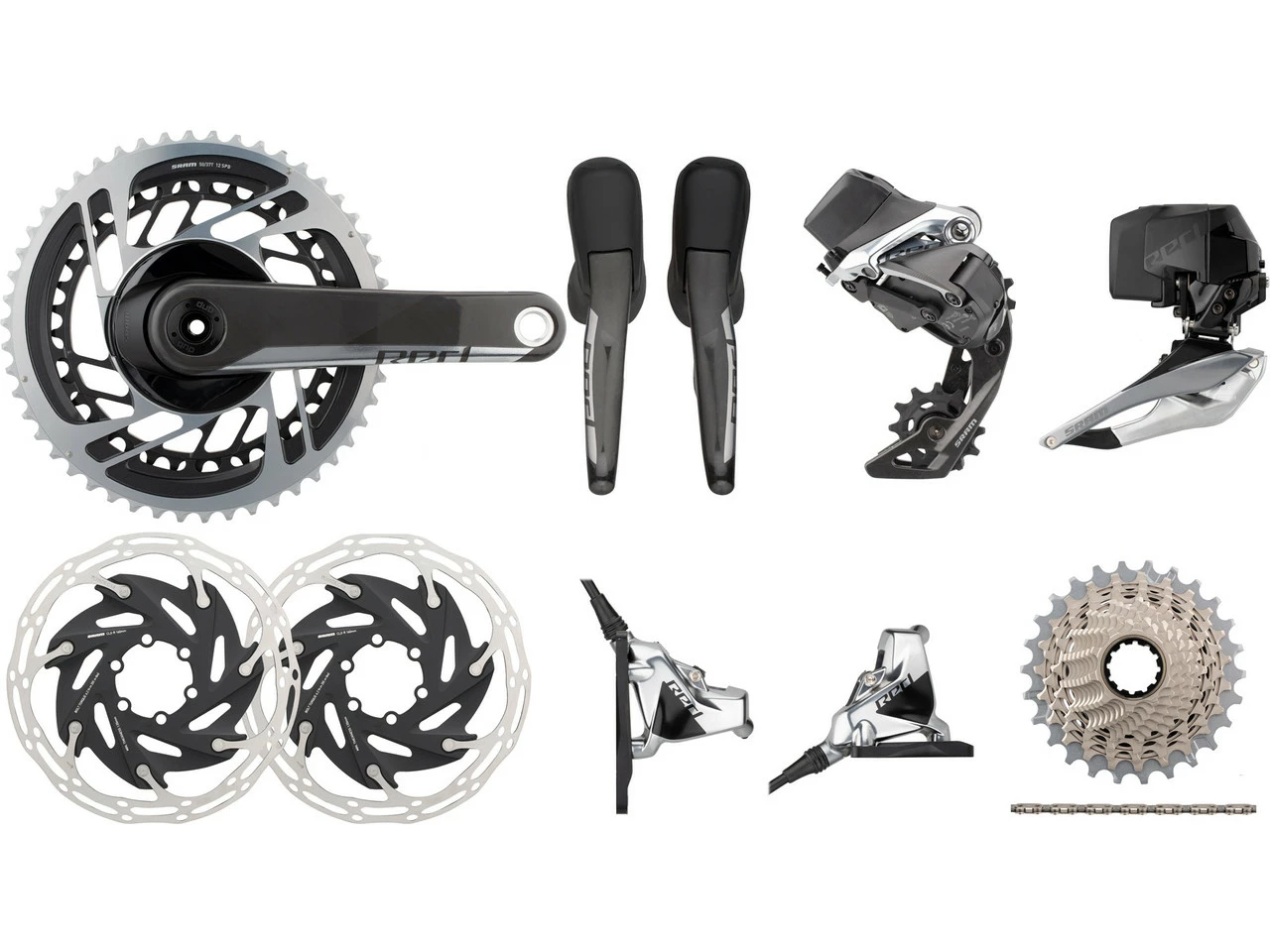 SRAM Red ETap AXS HRD FM Gruppe 2x12-fach 37-50 6-Loch Scheibenbremse 3 SRAM Red ETap AXS HRD FM Gruppe 2x12-fach 37-50 6-Loch Scheibenbremse