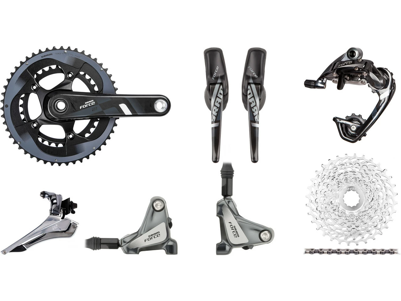 SRAM Force 22 FM Gruppe 2x11 39-53 GXP Hydr. Scheibenbremse 3 SRAM Force 22 FM Gruppe 2x11 39-53 GXP Hydr. Scheibenbremse