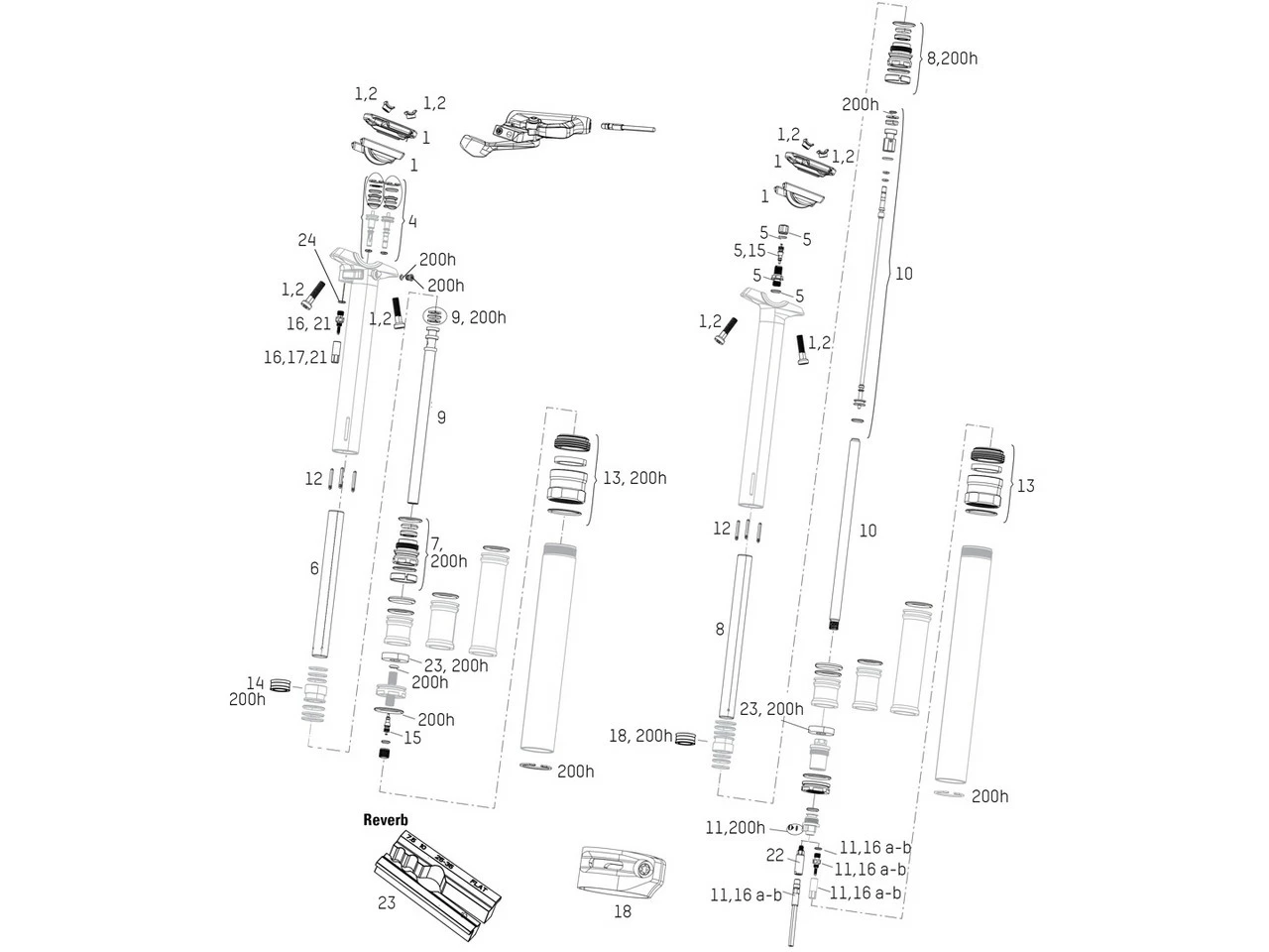 ROCKSHOX Ersatzteile Reverb / Reverb Stealth Sattelstütze (A1-A2 / 2011 - 2016) 3 ROCKSHOX Ersatzteile Reverb / Reverb Stealth Sattelstütze (A1-A2 / 2011 - 2016)