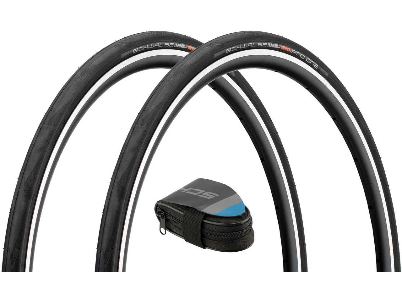 Schwalbe Pro One Evolution 28" Faltreifen 2er Set Mit Rennrad Satteltasche 3 Schwalbe Pro One Evolution 28" Faltreifen 2er Set Mit Rennrad Satteltasche