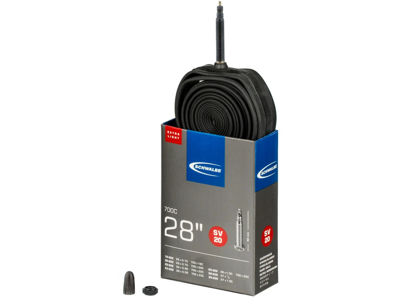 Schwalbe Schlauch 20 Extralight Für 28" 4 Schwalbe Schlauch 20 Extralight Für 28" – Bild 2