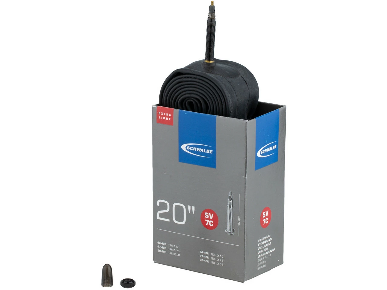 Schwalbe Schlauch 7C Extralight Für 20" 4 Schwalbe Schlauch 7C Extralight Für 20" – Bild 2