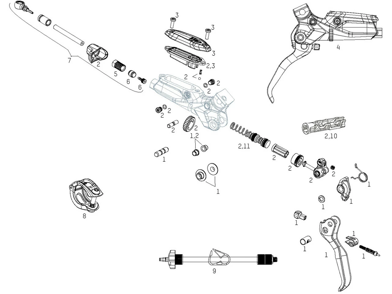 SRAM Ersatzteile G2 RSC (A1) Bremshebel (2020) 3 SRAM Ersatzteile G2 RSC (A1) Bremshebel (2020)
