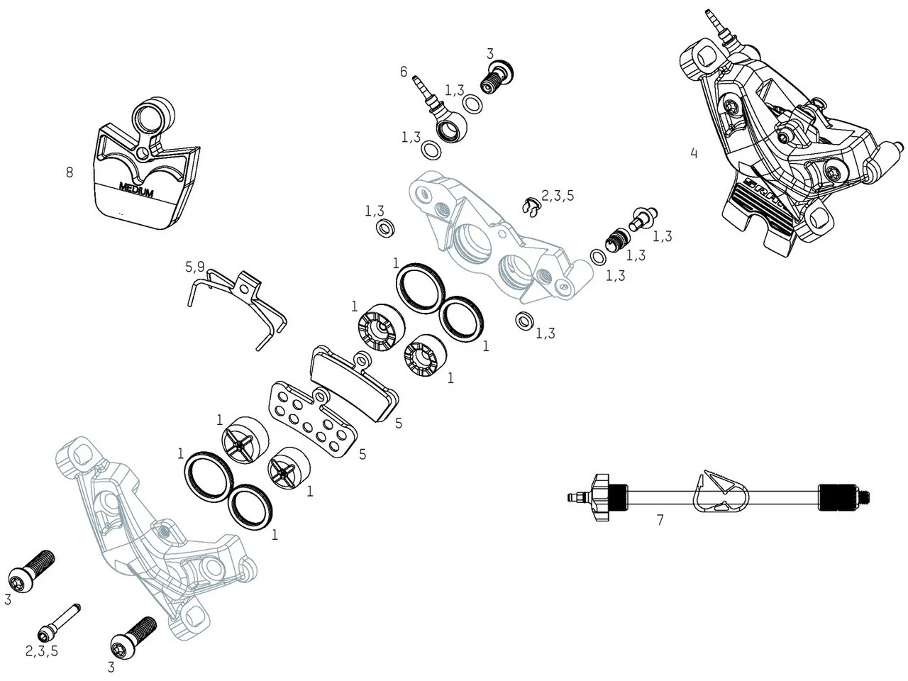 SRAM Ersatzteile G2 Ultimate (A1) Bremssattel (2020) 3 SRAM Ersatzteile G2 Ultimate (A1) Bremssattel (2020)