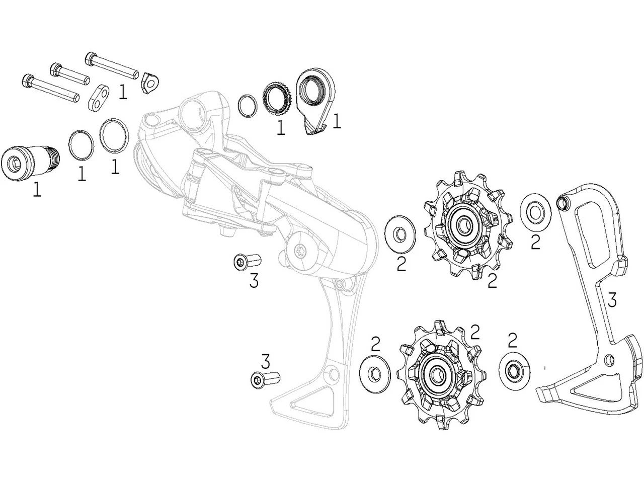 SRAM Ersatzteile GX DH 7-fach Schaltwerk (2019) 3 SRAM Ersatzteile GX DH 7-fach Schaltwerk (2019)