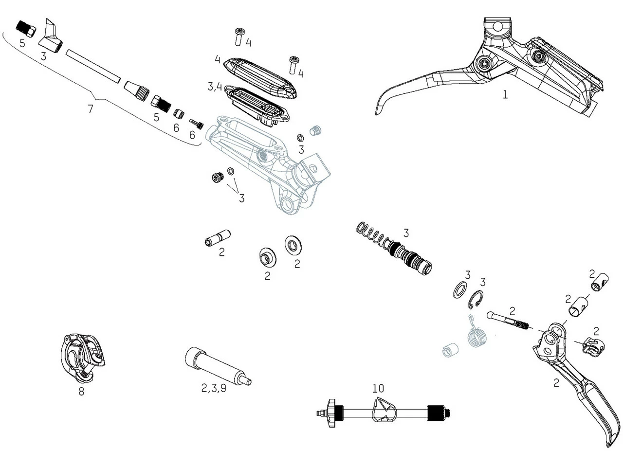 SRAM Ersatzteile Level TLM (B1) Bremshebel (2020) 3 SRAM Ersatzteile Level TLM (B1) Bremshebel (2020)
