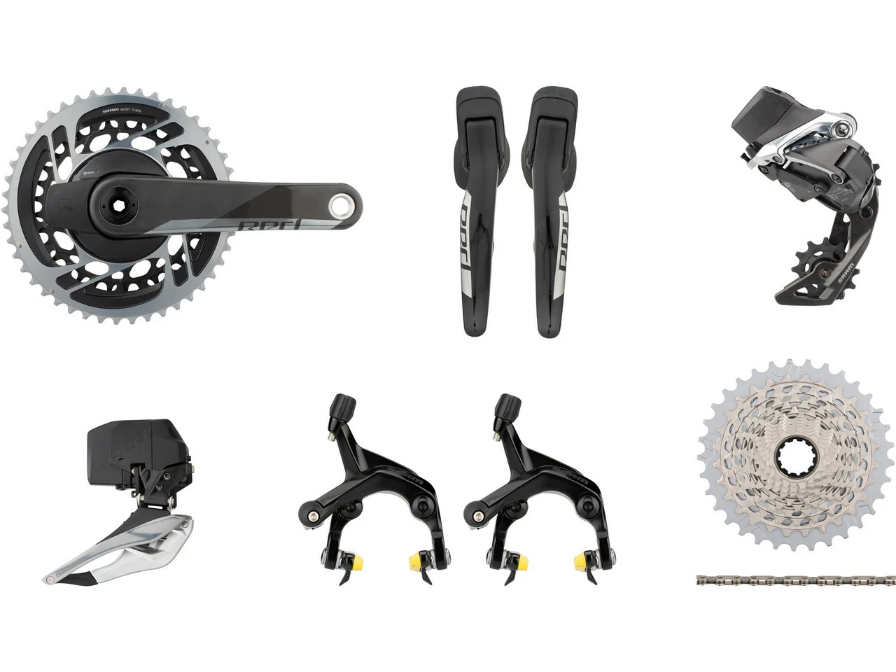 SRAM Red ETap AXS Road Powermeter Gruppe 2x12-fach 33-46 Mit Direct Mount 3 SRAM Red ETap AXS Road Powermeter Gruppe 2x12-fach 33-46 Mit Direct Mount