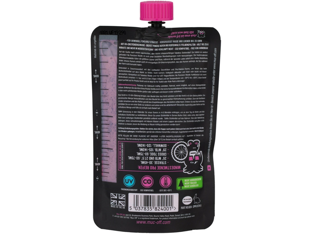 Muc-Off No Puncture Hassle Dichtmittel Kit 4 Muc-Off No Puncture Hassle Dichtmittel Kit – Bild 2