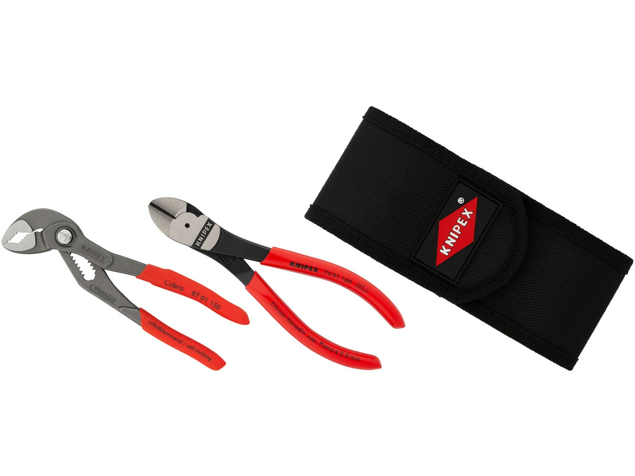 KNIPEX Mini-Zangenset In Werkzeuggürteltasche 3 KNIPEX Mini-Zangenset In Werkzeuggürteltasche