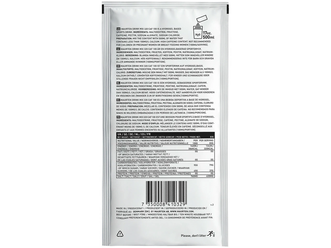 Maurten Drink Mix 320 CAF 100 Getränkepulver 4 Maurten Drink Mix 320 CAF 100 Getränkepulver – Bild 2