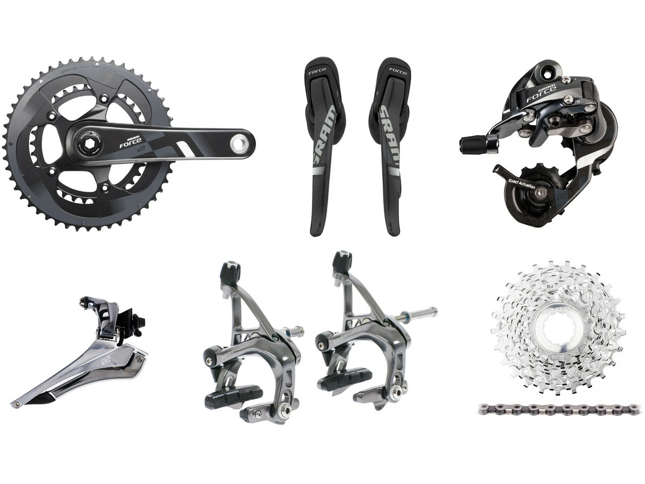 SRAM Force 22 Gruppe 2x11 34-50 GXP Mech. Felgenbremse 3 SRAM Force 22 Gruppe 2x11 34-50 GXP Mech. Felgenbremse