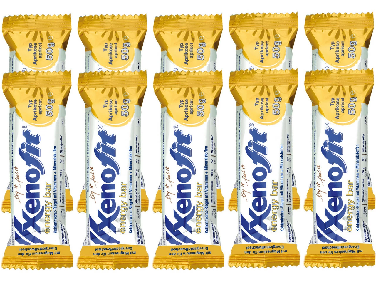 Xenofit Energy Bar Energieriegel - 10 Stück 5 Xenofit Energy Bar Energieriegel - 10 Stück – Bild 3