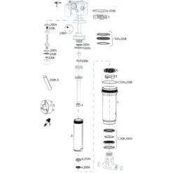 ROCKSHOX Ersatzteile Deluxe Trek RE:aktiv Thru Shaft (A1 / 2018-2019)