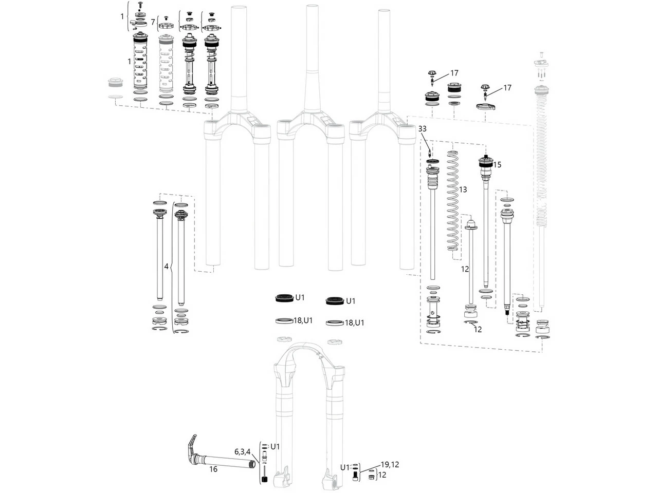 ROCKSHOX Ersatzteile Lyrik (A1-A2 / 2010-2016) 3 ROCKSHOX Ersatzteile Lyrik (A1-A2 / 2010-2016)
