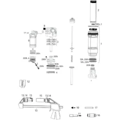 ROCKSHOX Ersatzteile Super Deluxe Thru Shaft (C1 / 2021)