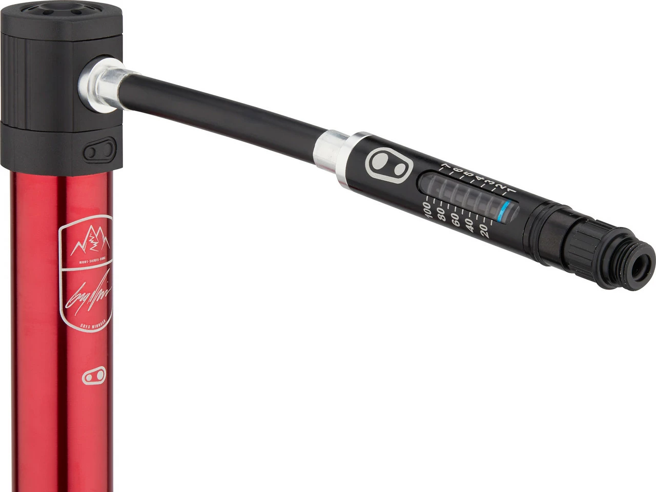 Crankbrothers Klic HV Minnaar Edition Mont-Sainte-Anne Minipumpe Mit Manometer 6 Crankbrothers Klic HV Minnaar Edition Mont-Sainte-Anne Minipumpe Mit Manometer – Bild 4