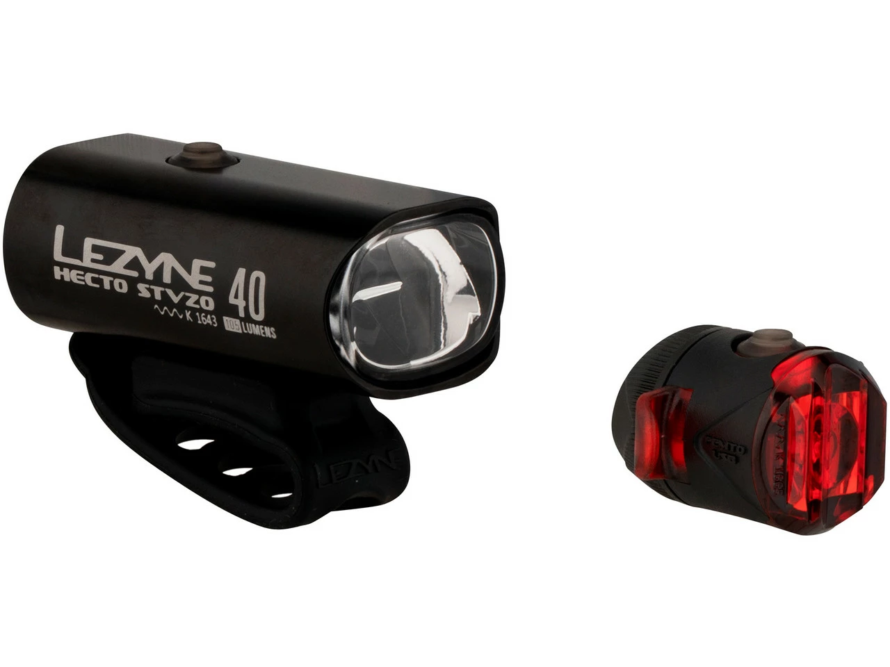 Lezyne Hecto Drive 40 Frontlicht + Femto Rücklicht Beleuchtungsset Mit StVZO 4 Lezyne Hecto Drive 40 Frontlicht + Femto Rücklicht Beleuchtungsset Mit StVZO – Bild 2