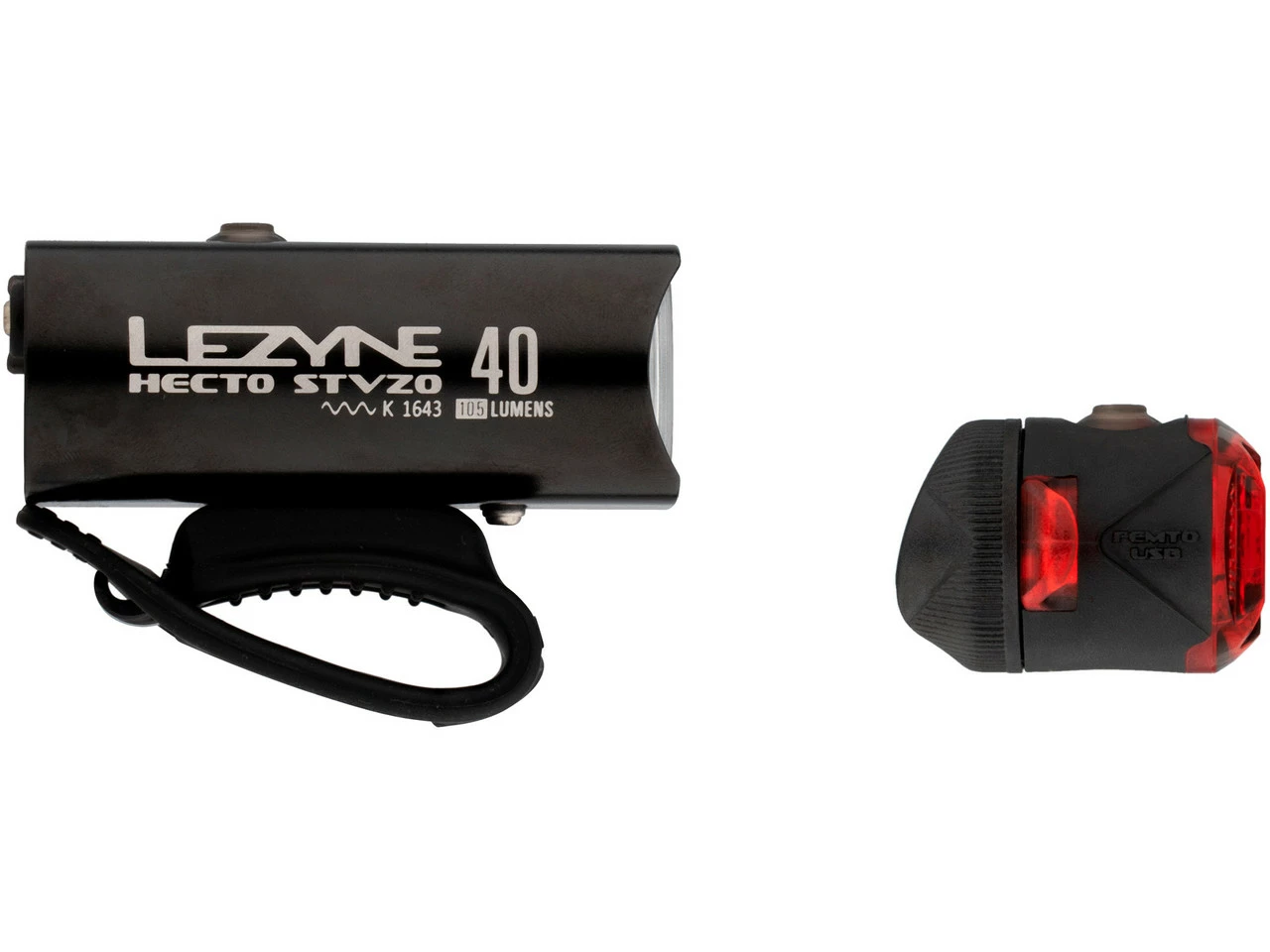 Lezyne Hecto Drive 40 Frontlicht + Femto Rücklicht Beleuchtungsset Mit StVZO 6 Lezyne Hecto Drive 40 Frontlicht + Femto Rücklicht Beleuchtungsset Mit StVZO – Bild 4