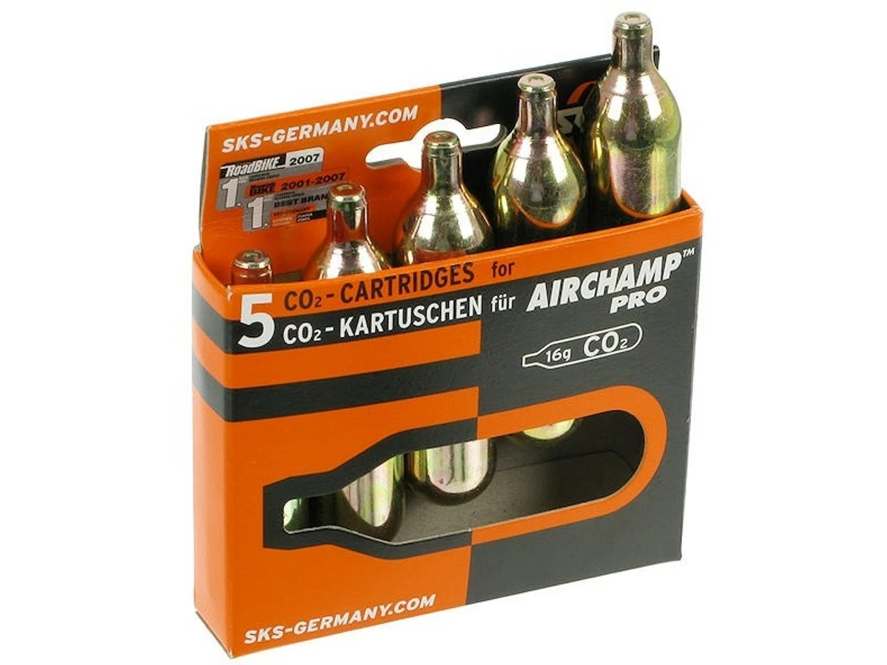 SKS CO2 Ersatzkartuschen Ohne Gewinde 16 G - 5 Stück 3 SKS CO2 Ersatzkartuschen Ohne Gewinde 16 G - 5 Stück