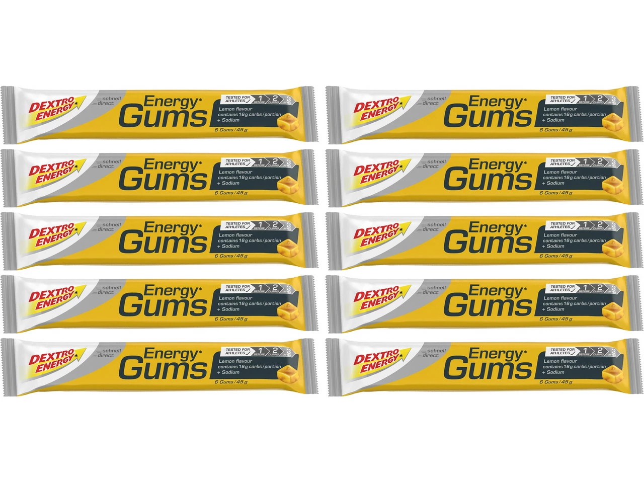 Dextro Energy Energy Gums - 10 Stück 5 Dextro Energy Energy Gums - 10 Stück – Bild 3