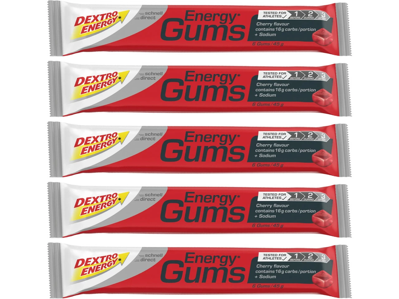 Dextro Energy Energy Gums - 5 Stück 3 Dextro Energy Energy Gums - 5 Stück
