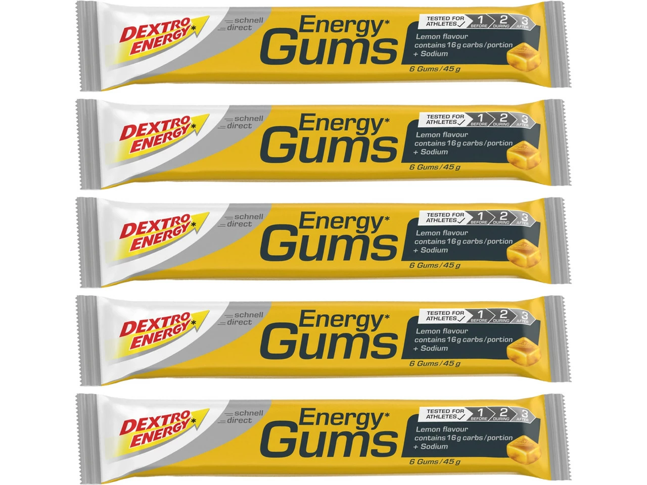 Dextro Energy Energy Gums - 5 Stück 5 Dextro Energy Energy Gums - 5 Stück – Bild 3