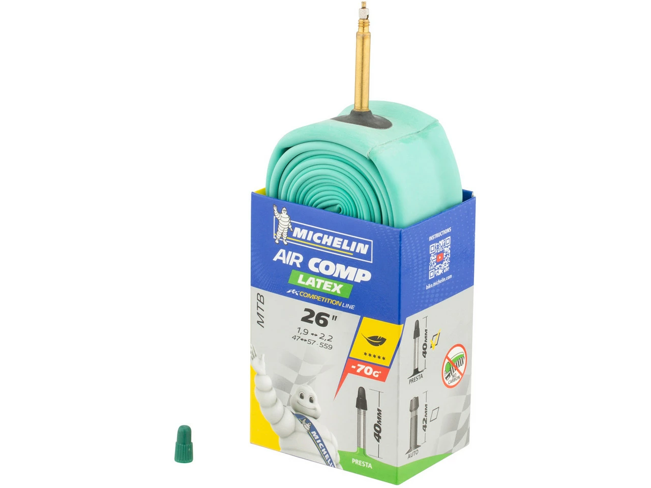 Michelin Schlauch C4 Aircomp Latex MTB Für 26" 3 Michelin Schlauch C4 Aircomp Latex MTB Für 26"