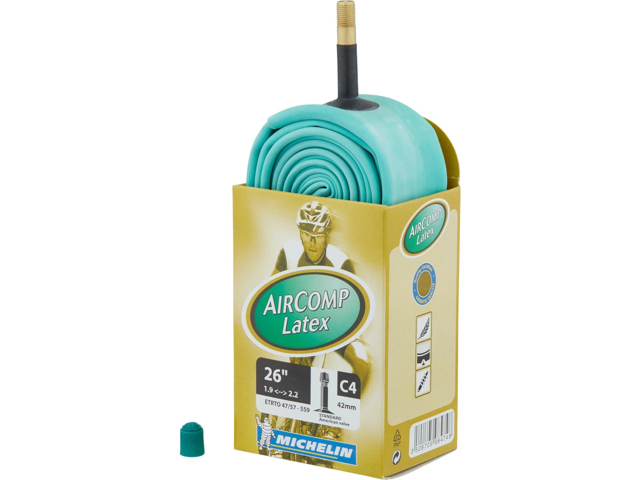 Michelin Schlauch C4 Aircomp Latex MTB Für 26" 5 Michelin Schlauch C4 Aircomp Latex MTB Für 26" – Bild 3