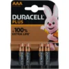 Duracell Alkalibatterie AAA LR03 Plus - 4 Stück